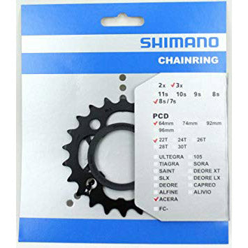 Shimano kettingblad Acera FCM361 22T zwart