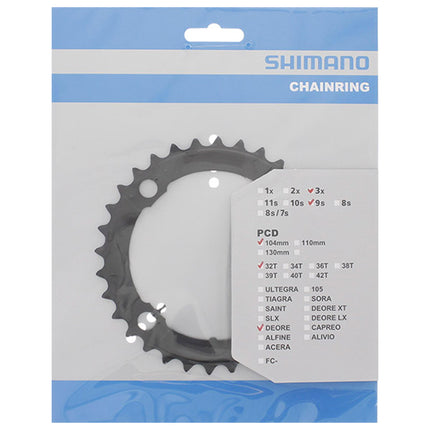 Plateau Shimano Deore 32 dts 9v 4 branches noir