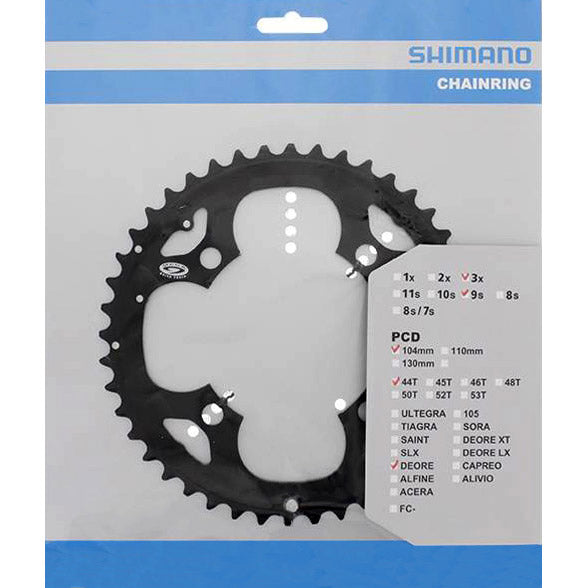 Shimano kettingblad Deore 44T 9v 4-arm zwart