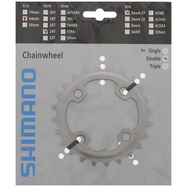 Shimano kettingblad XT/10V dubbel FCM-789 Y1ML24000 24T