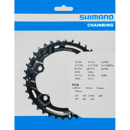 Shimano chainring Deore 11V 36T FC-M5100-2 black