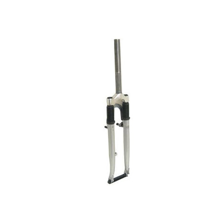 Fourche suspendue hybride 28" 1.1/8" argentée avec filetage et pivot