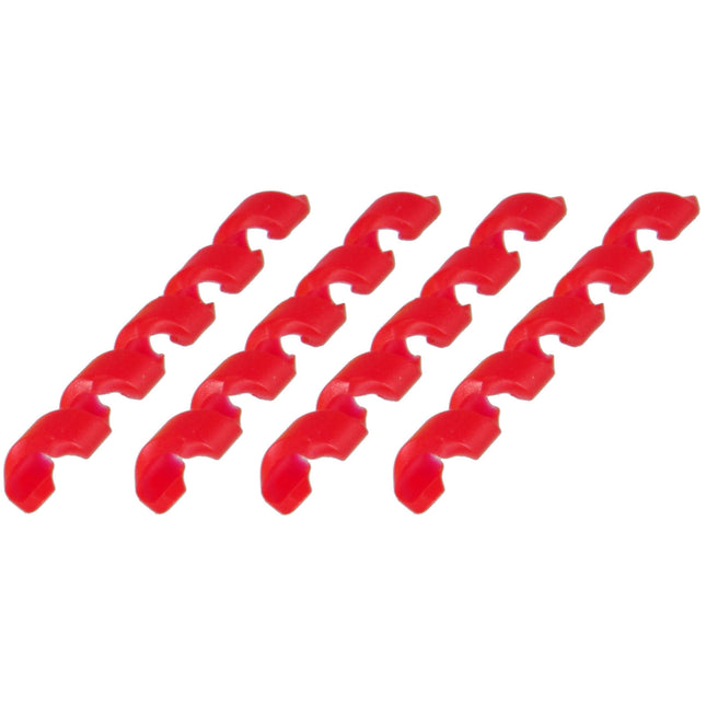 Protecteur de câble/cadre Saccon rouge néon (4 pièces)