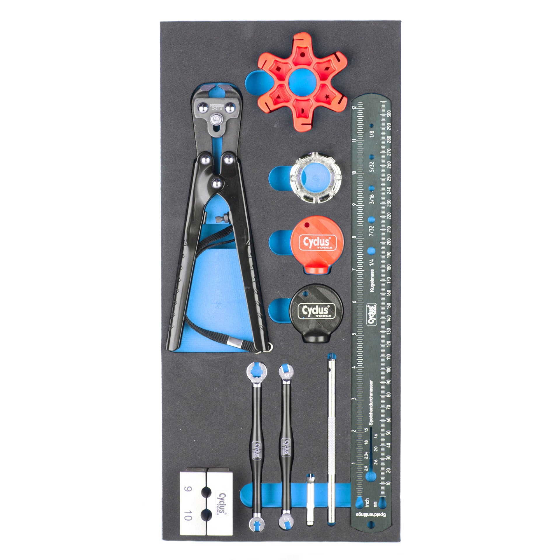 Cyclus foam 3 inclusief spaakgereedschap maat S blauw