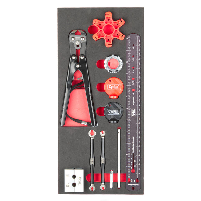 Cyclus foam 3 inclusief spaakgereedschap maat S rood