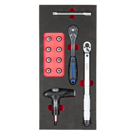 Cyclus foam 4 inclusief momentsleutels maat S rood