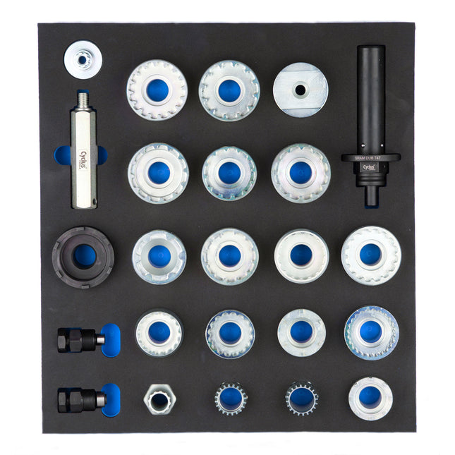 Cyclus foam 15 inclusief trapas montage maat M blauw