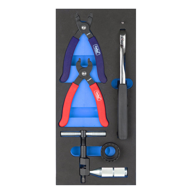 Cyclus foam 18 inclusief kettinggereedschap maat S bl.