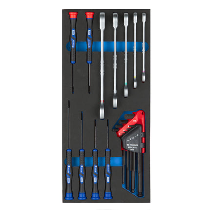 Cyclus foam 21 incl. precisie en Wera sleutels maat S blauw