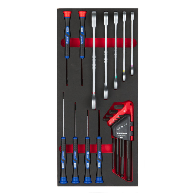 Cyclus foam 21 incl. precisie en Wera sleutels maat S rood