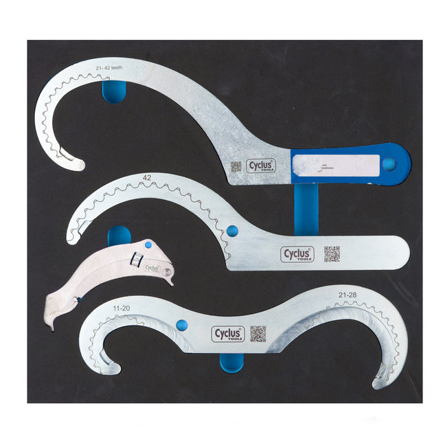 Cyclus foam 25 incl. cassette- tandwielhaak maat L blauw