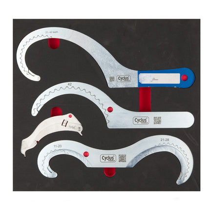 Cyclus foam 25 incl. cassette- tandwielhaak maat L rood