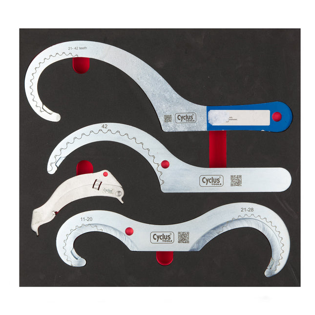 Cyclus foam 25 incl. cassette- tandwielhaak maat L rood