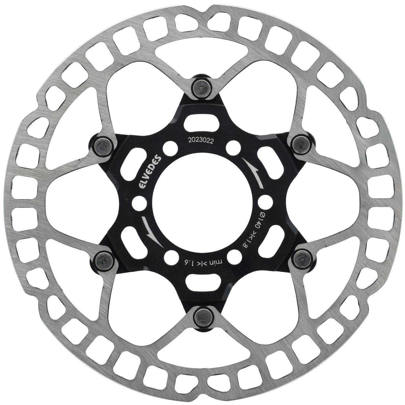 Elvedes remschijf 6-gaats ø140mm T=1,8mm lichtgewicht
