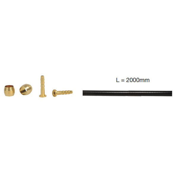 Elvedes remslang Shimano BH59 extra flexibel 2m zwart