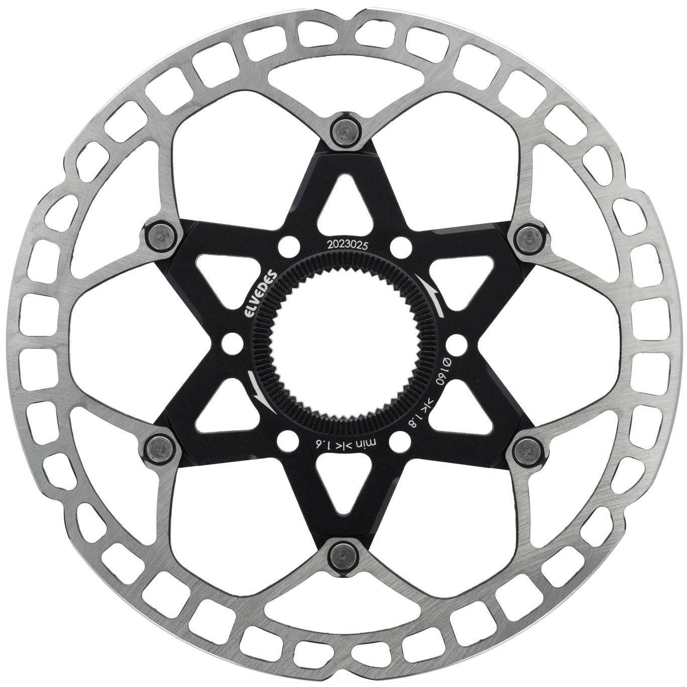 Elvedes remschijf centerlock ø160mm T=1,8mm lichtgewicht