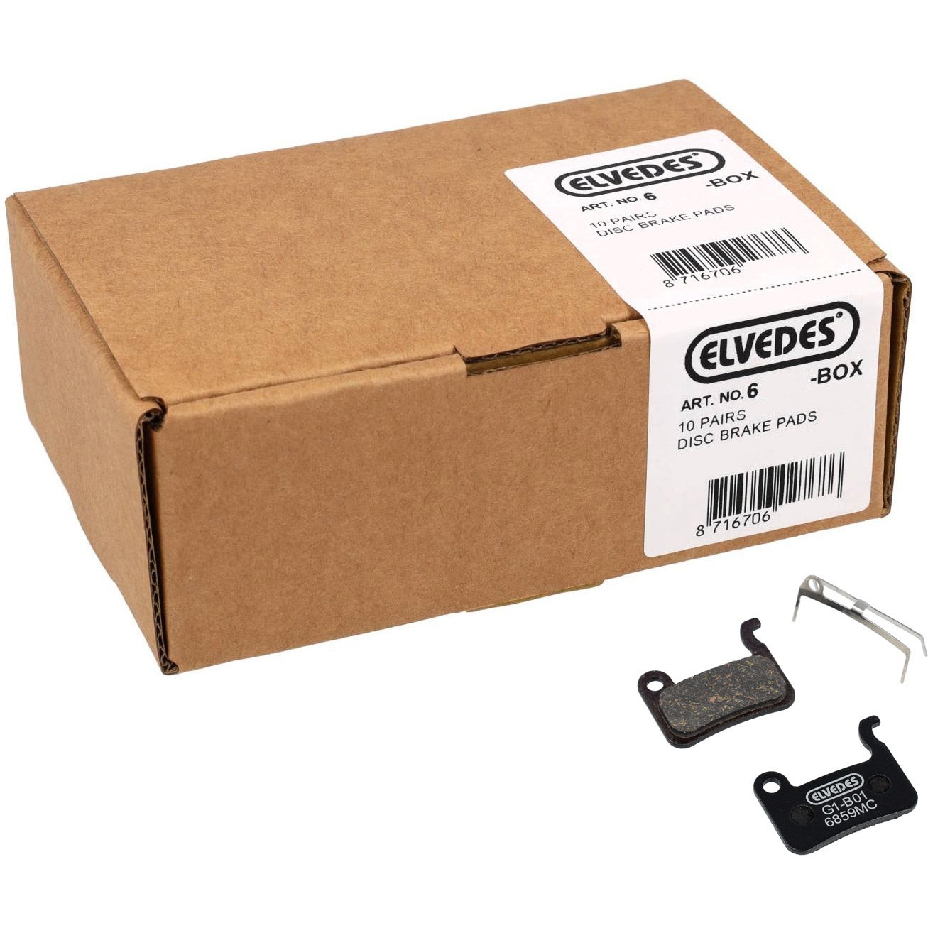 Elvedes schijfremblokken 6859MC medium (10pr)
