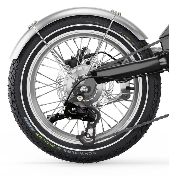 UTO Eovolt achterwiel OG16 inch zilver