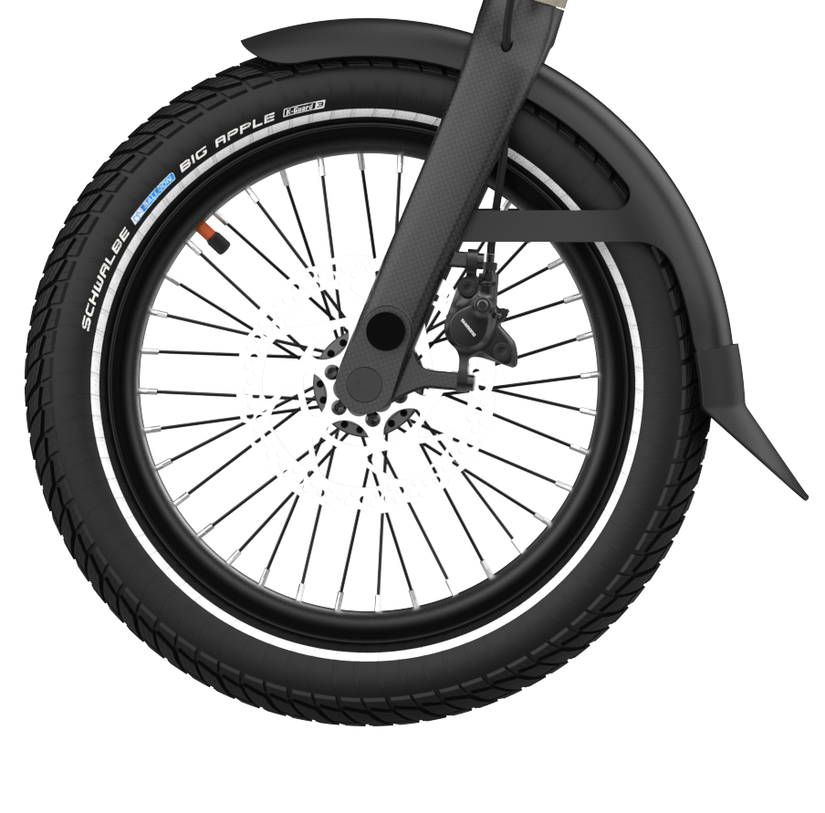 UTO voorwiel PRO16 zonder schijf en band zwart