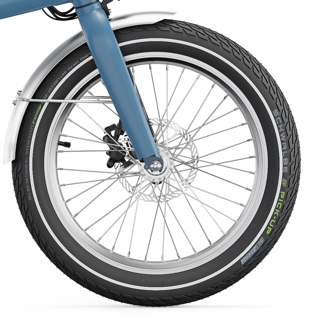 UTO Eovolt voorwiel OG20 zonder schijf en band zilver