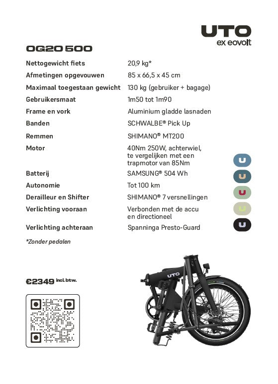 UTO OG20 500 specs en prijskaart stuk