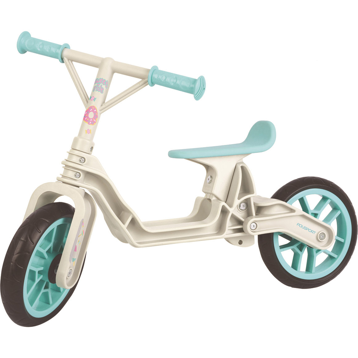 Polisport Balance Bike creme Loopfiets mint afwerking