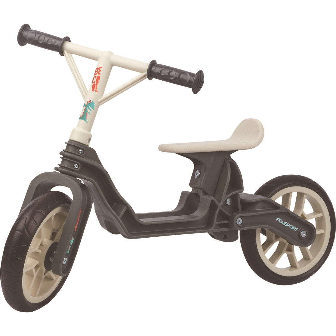 Polisport Balance Bike grijs Loopfiets creme afwerking