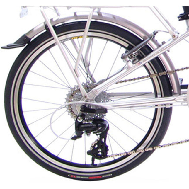 Dahon achterwiel 20 inch 28gt  EW zwart 6V pion