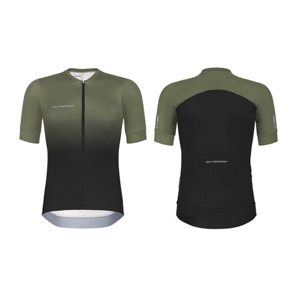 Superior Race jersey SS heren maat M olijf/zwart