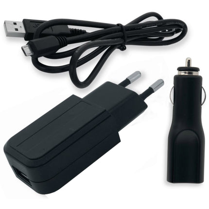 215102 Berner Set Micro USB kabel + stekker + auto oplader