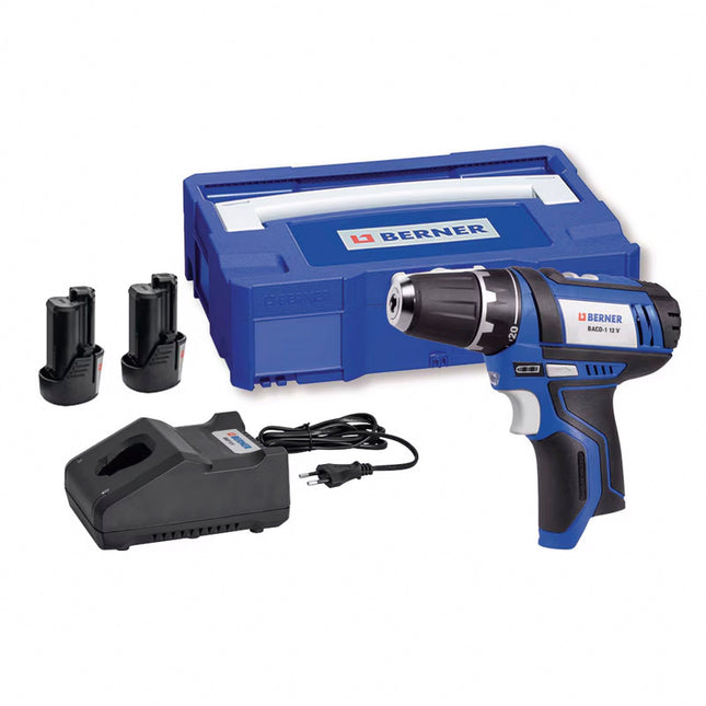 Berner schroefboormachine 12V 2.0Ah in koffer