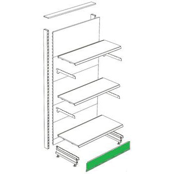 Tegometall Plint 15 x 100 cm RAL 7015