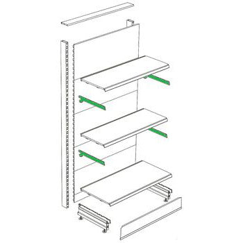 Tegometall Legbord dragers 47 cm (2 stuks) RAL 7015