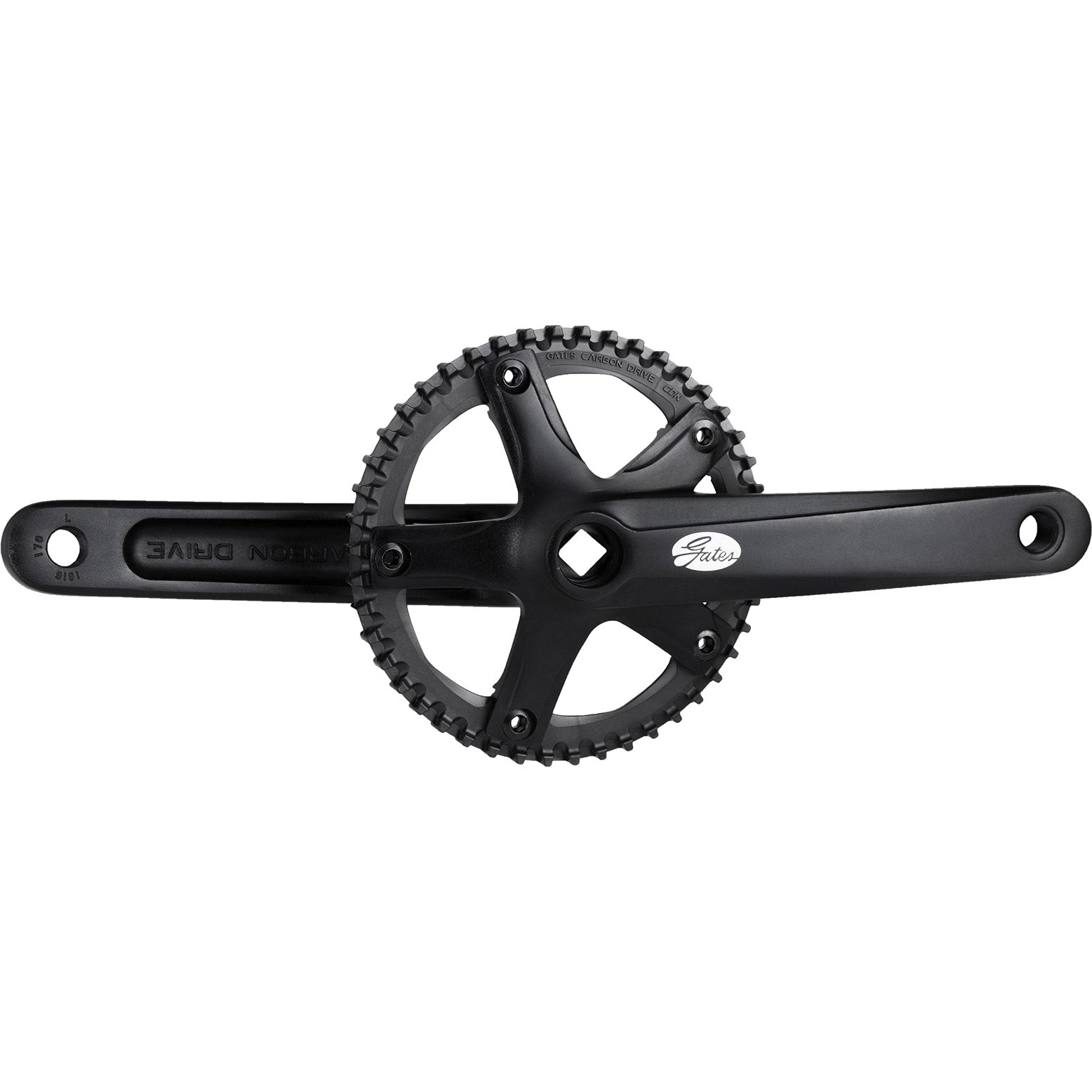 Gates crankstel CDN S150 46T 170mm zonder beschermrand zw.