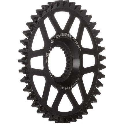 Gates tandwiel CDX 39T Fin Line pinion chromoly zwart