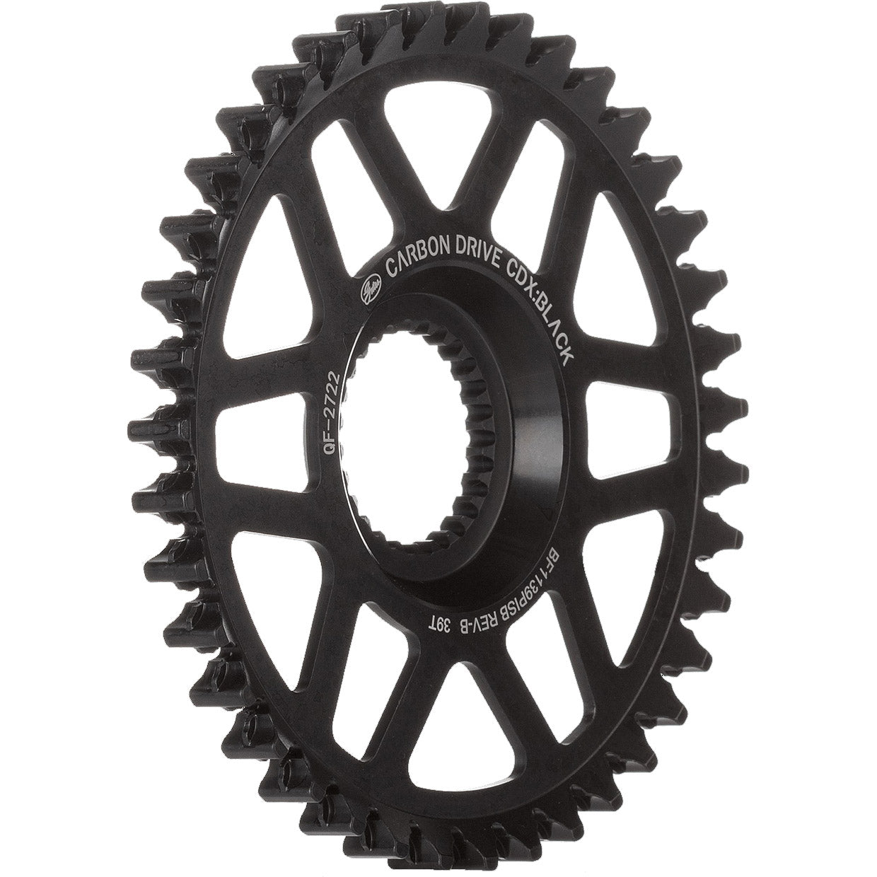 Gates tandwiel CDX 39T Fin Line pinion chromoly zwart