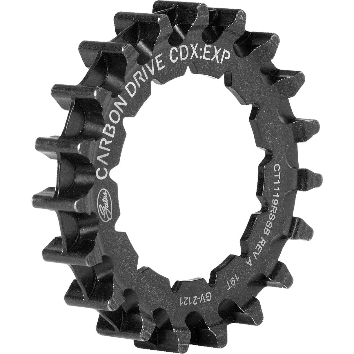 Gates sprocket CDX 19T Rohloff splined zwart
