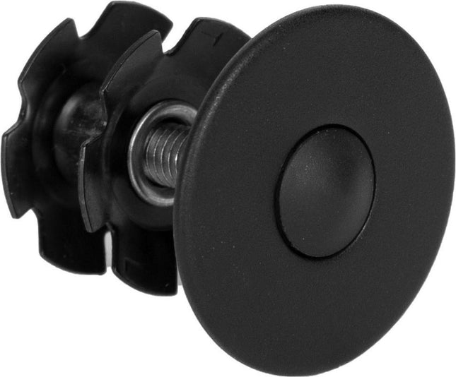 Ergotec plug/capot de direction plat Ahead 1 1/8 noir sablé