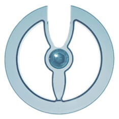 Hebie chain disc 42/44t transparant blauw