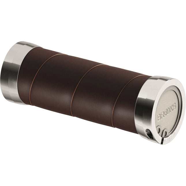 Brooks handvatten Slender Leather grips 100mm a brown