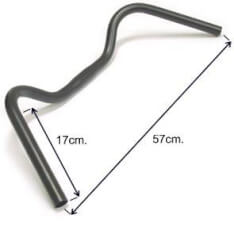 Ergotec handlebar bend Stuttgarter 25.4 steel black