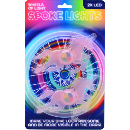 Roues lumineuses éclairage de rayons Unicorn 2 pièces sur carte