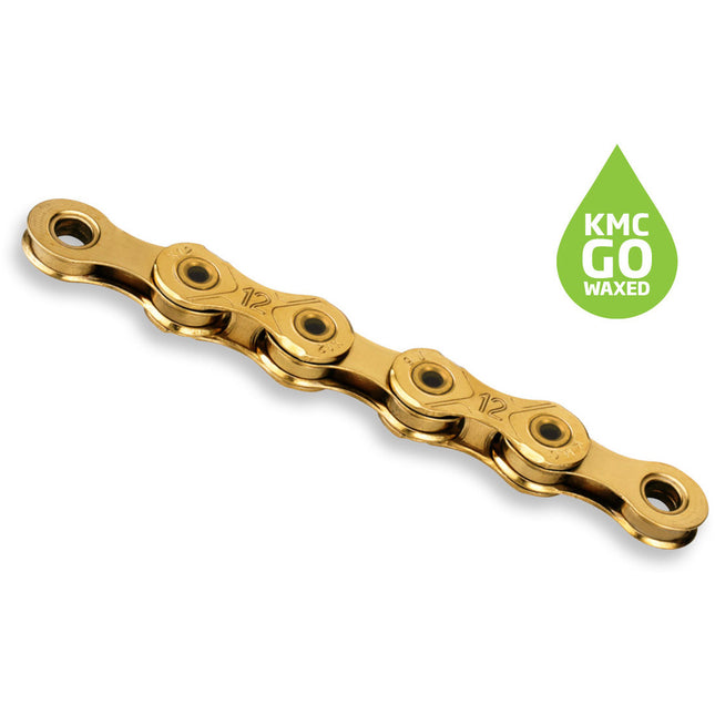 KMC ketting X12L 12v 126L waxed Ti-N goud