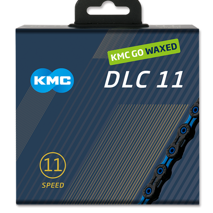 KMC chain DLC11 black/blue 118s waxed