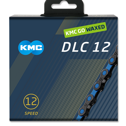 KMC chain DLC12 black/blue 126s waxed