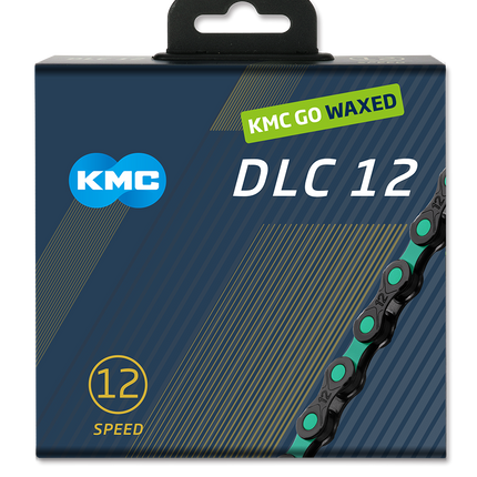 KMC chain DLC12 black/celeste 126s waxed