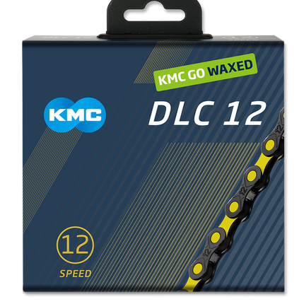 KMC chain DLC12 black/yellow 126s waxed