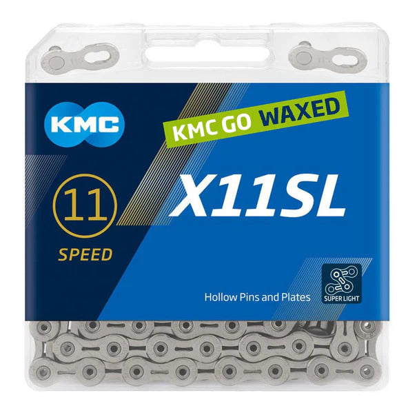 KMC ketting X11SL silver 118s waxed