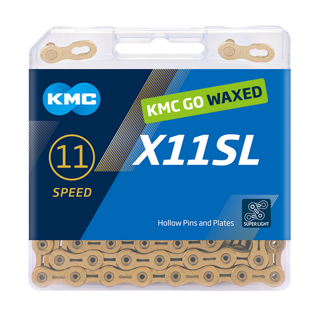 KMC ketting X11SL gold 118s waxed