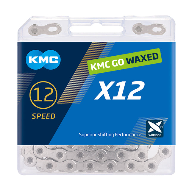 KMC ketting X12 silver 126s waxed